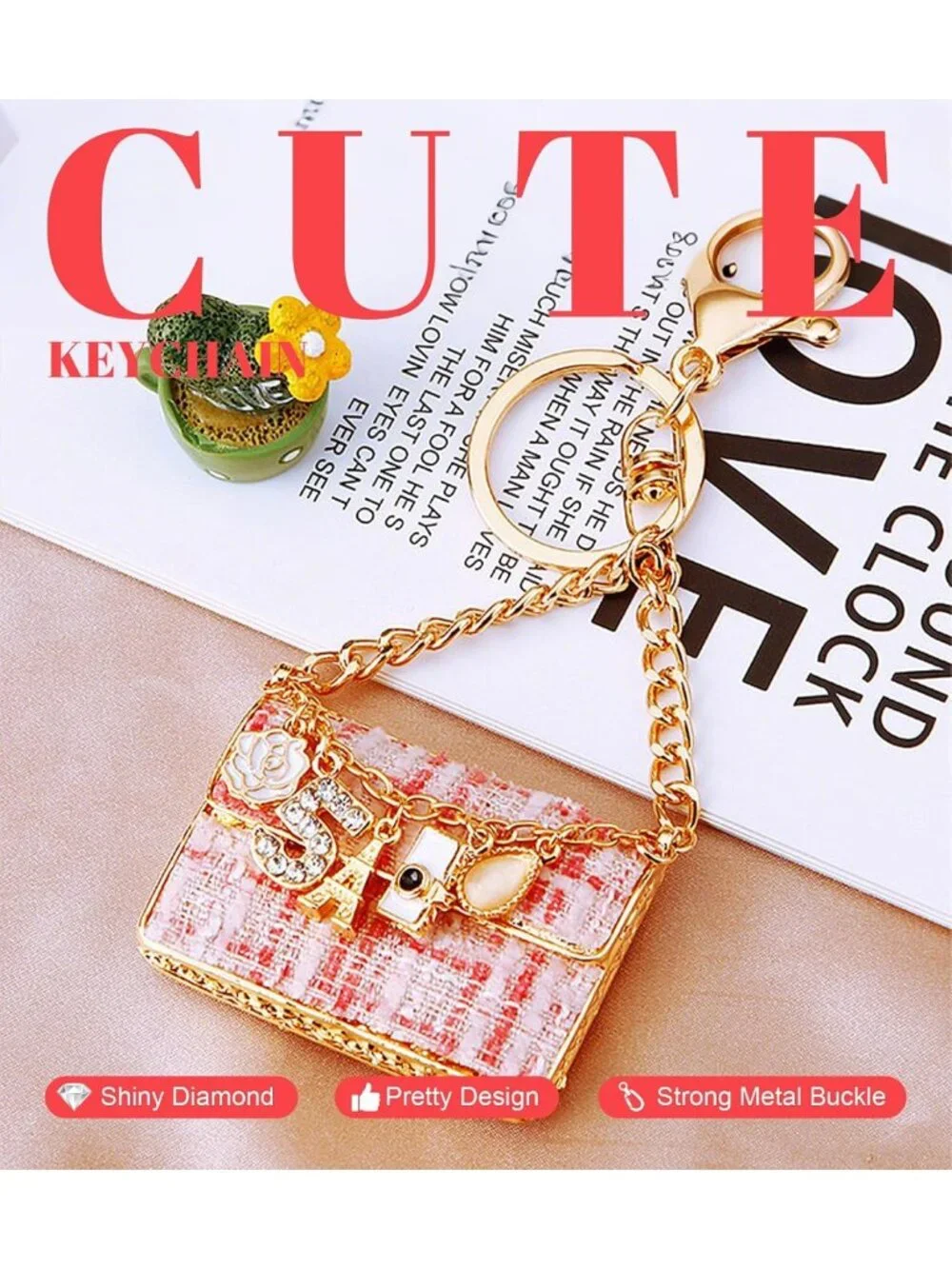 Vintage Car Keychain for Women & Girls | Cute Designer Charms for Purses